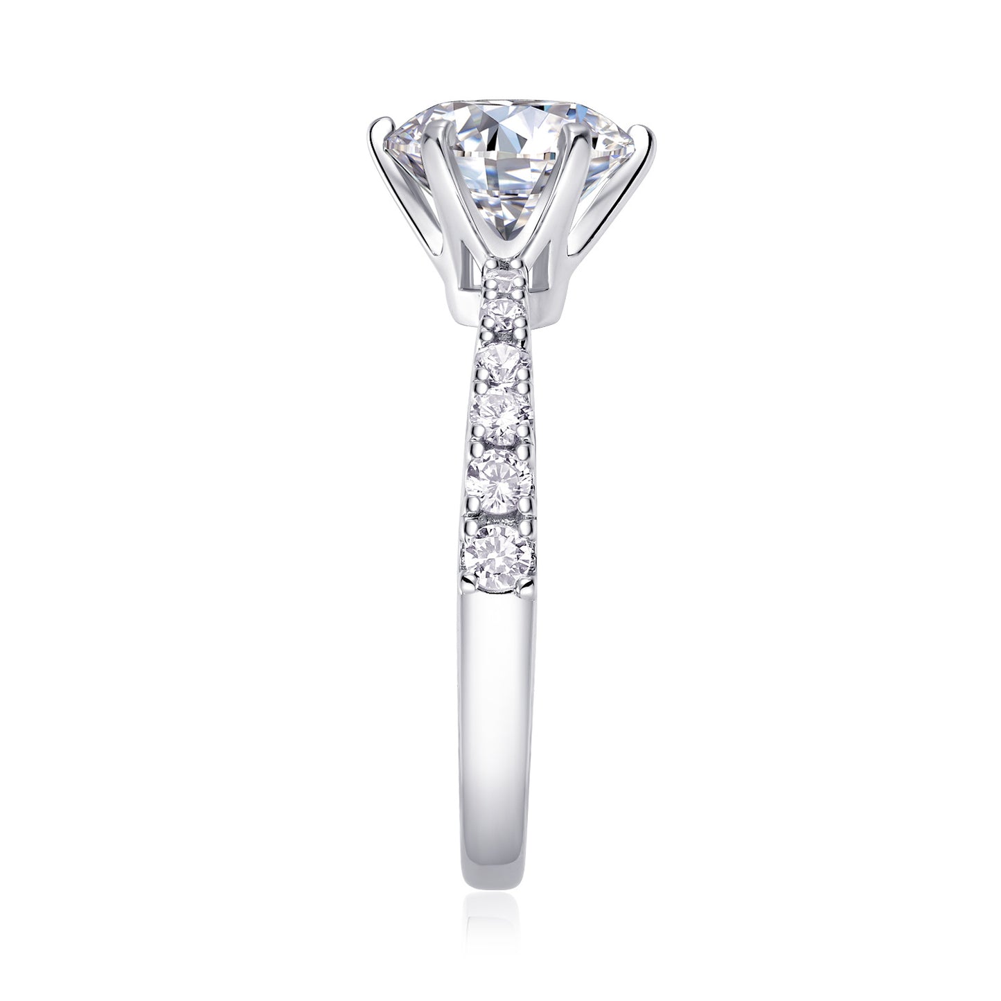 Round Moissanite Engagement Ring