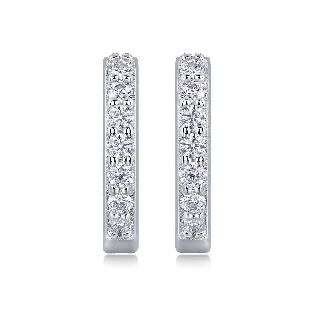 Durable sterling silver moissanite earrings for lasting shine