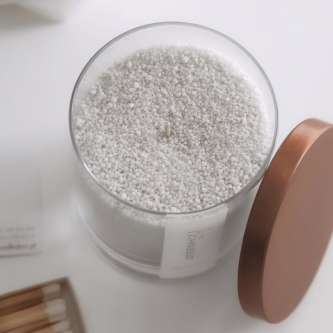 Powdered Candle with Jasmine and Vanilla Notes - Premium Home Fragrance