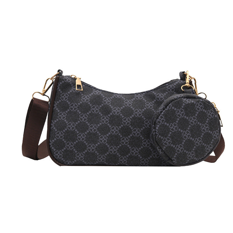 black colored crossbody messenger bag with secure pocket storage