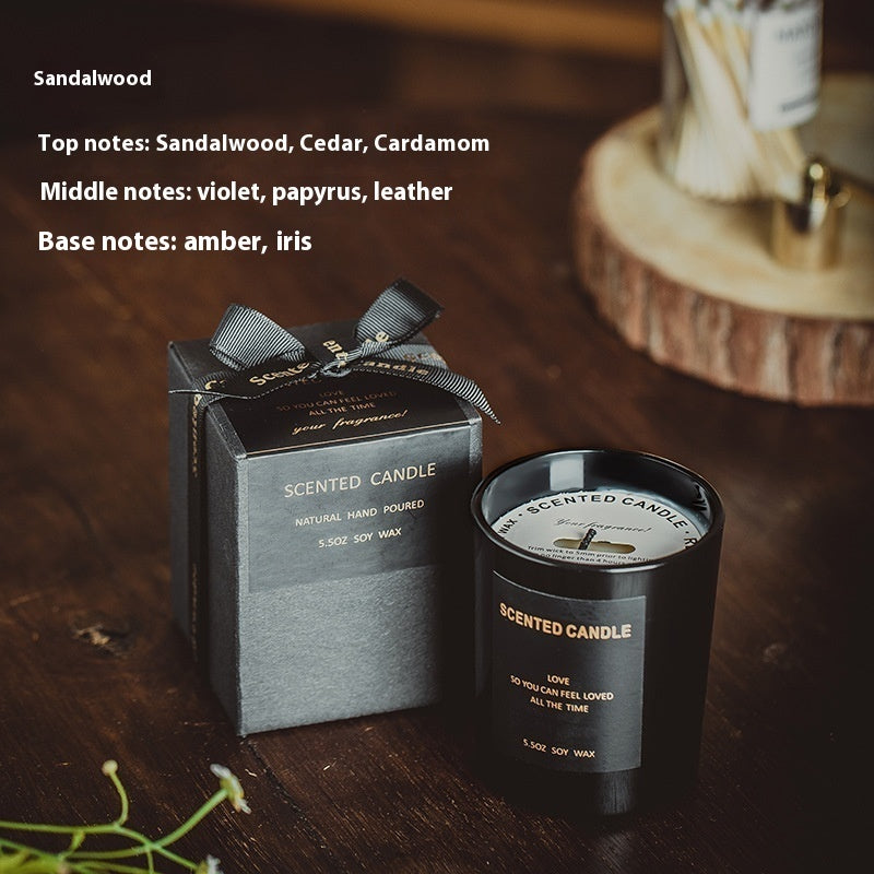 sandalwood scented  soy was candles
