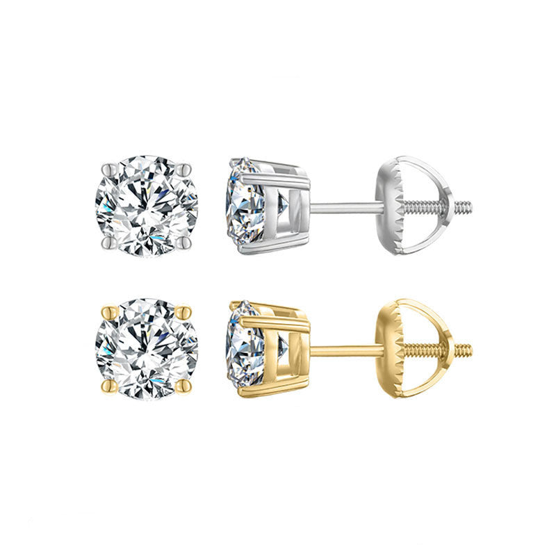 Elegant moissanite stud earrings for women