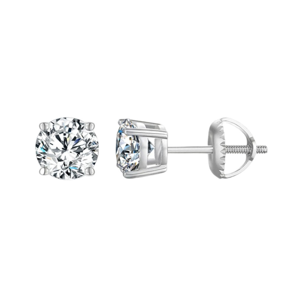 Comfortable and durable moissanite stud earrings for women