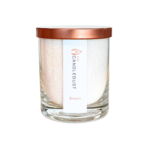 Breeze 160g Powdered Candle in Glass with Rose Gold Lid - Mandarin and Bergamot Scent