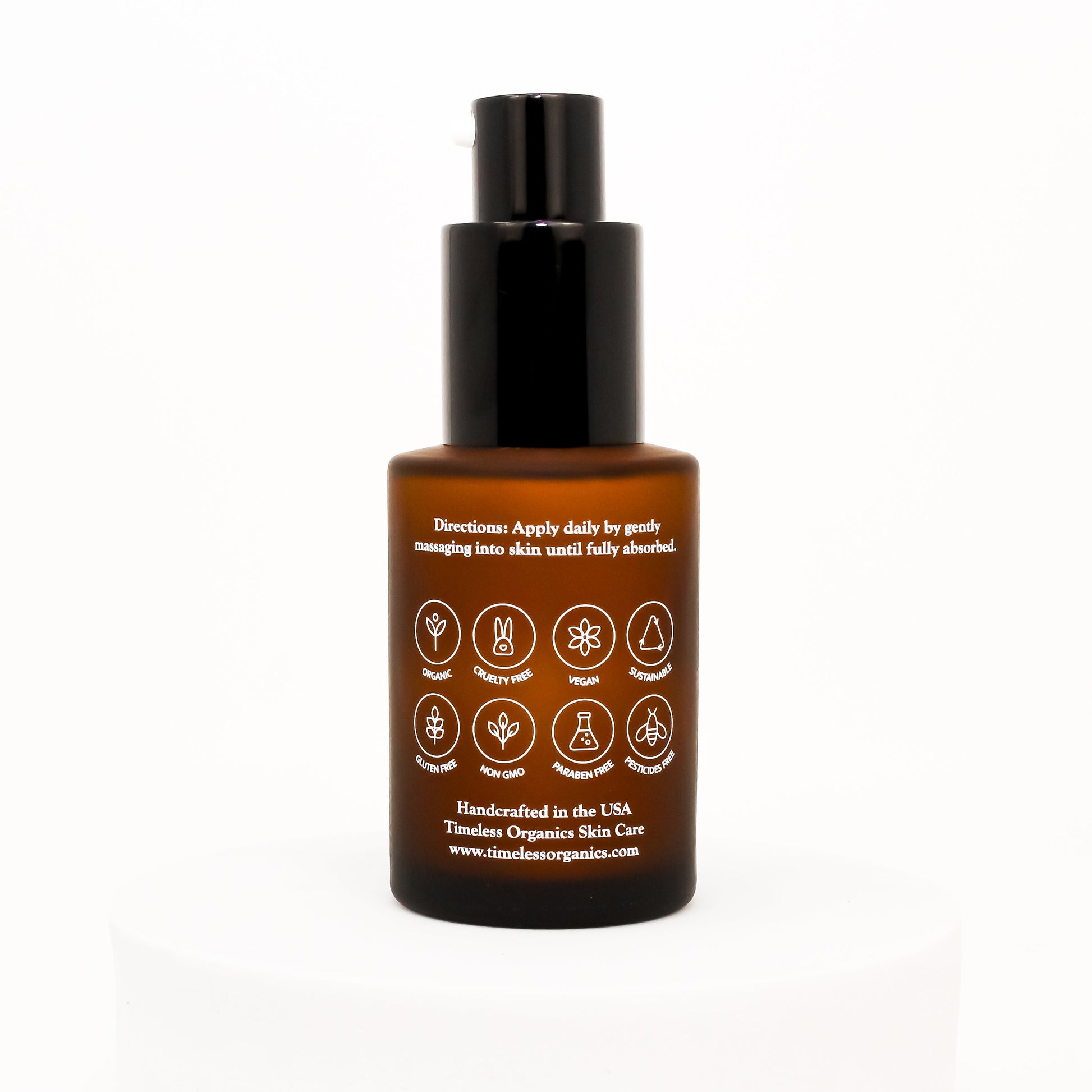 Brown bottle with black cap of advanced peptide treatment