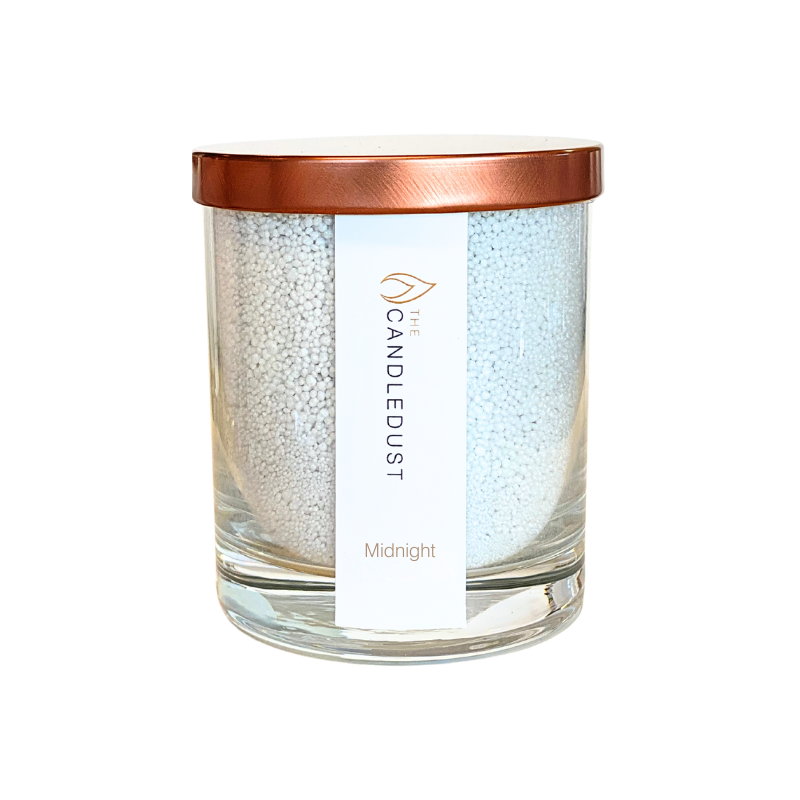 Mystique Powdered Candle in Glass with Rose Gold Lid