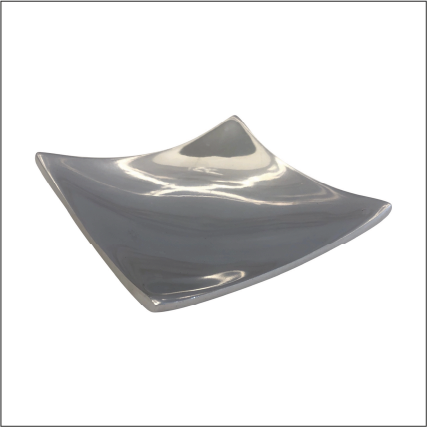 Gray ceramic candle holder