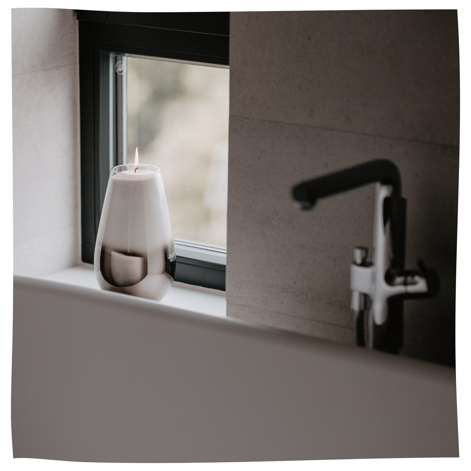 Diamond Dust candle being poured into decorative container