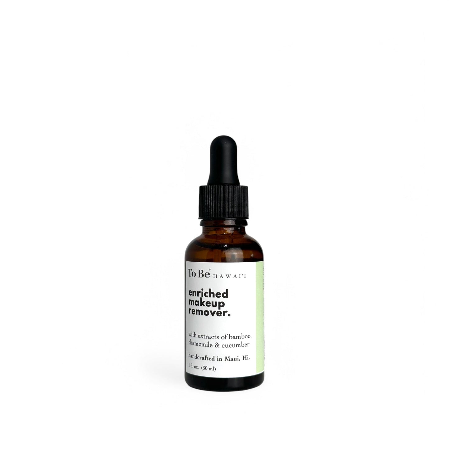 enriched makeup remover in a brown bottle to Be Hawaii'