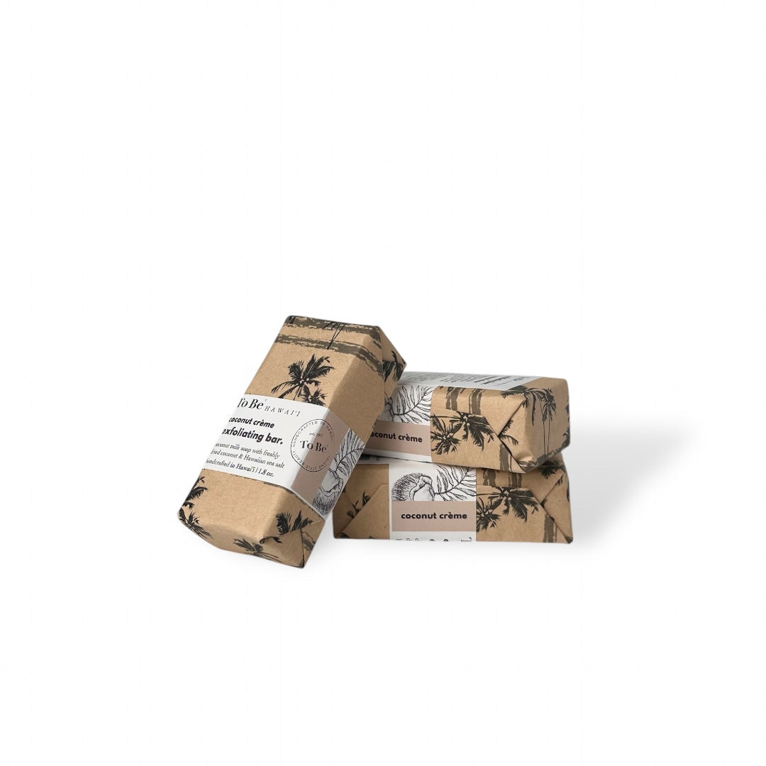 Two soap bars with decorative packaging