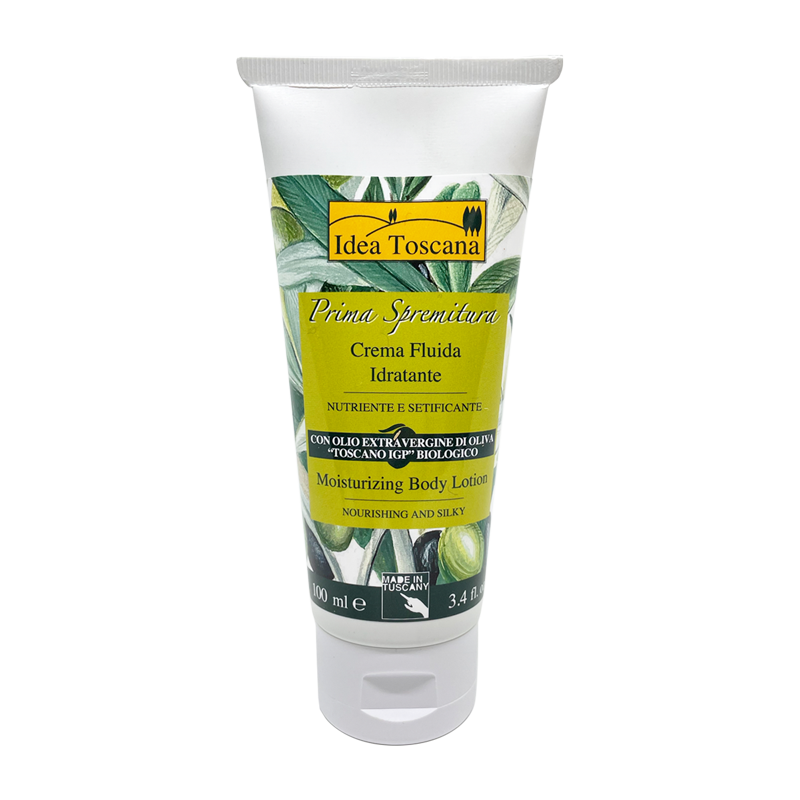 Tube of idea Toscana moisturizing body lotion made in italy