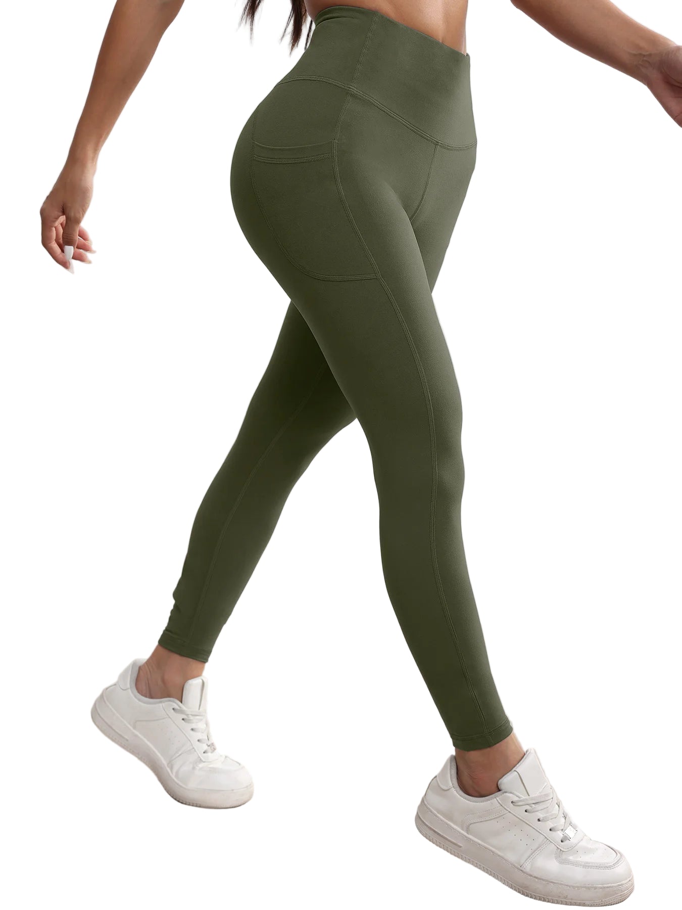 High waist green camo leggings ideal going to the gym