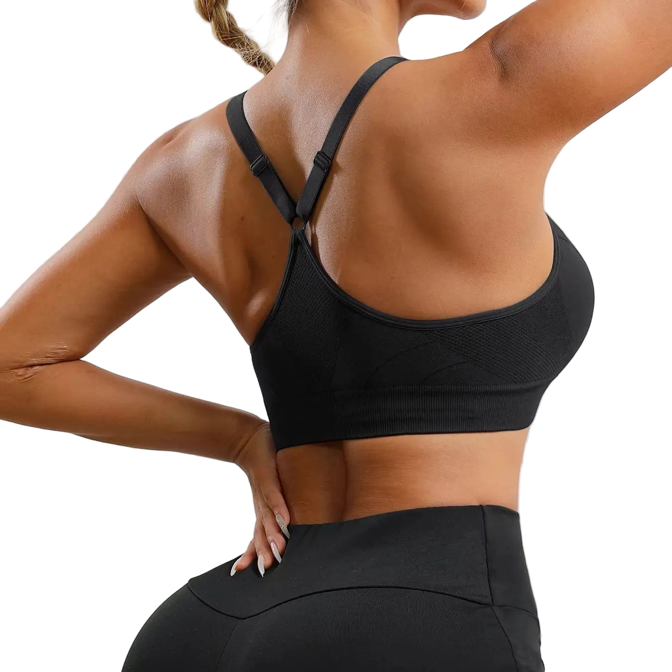 Women's adjustable athletic bra ideal for workout sessions