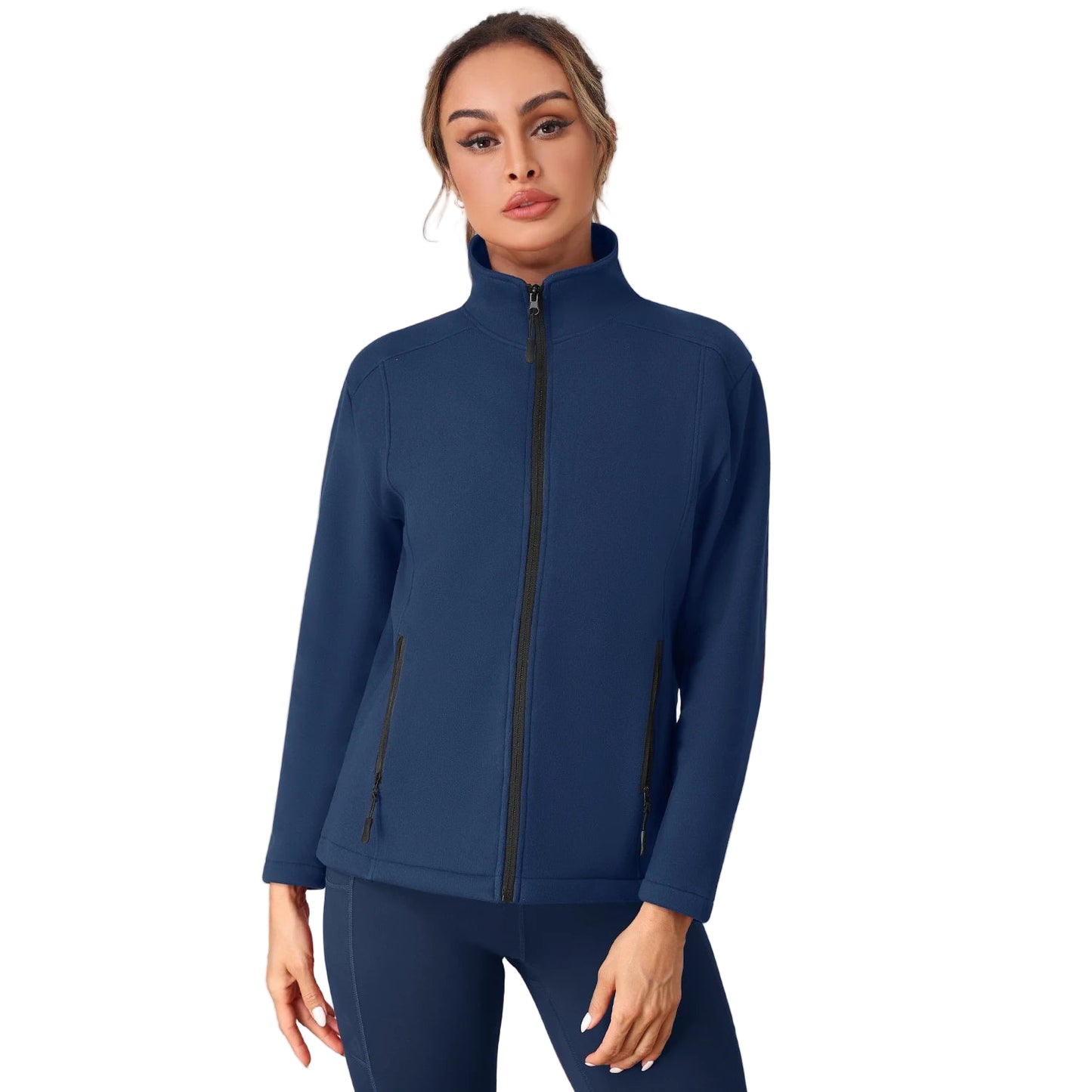 Stylish women's fleece jacket for gym and casual wear