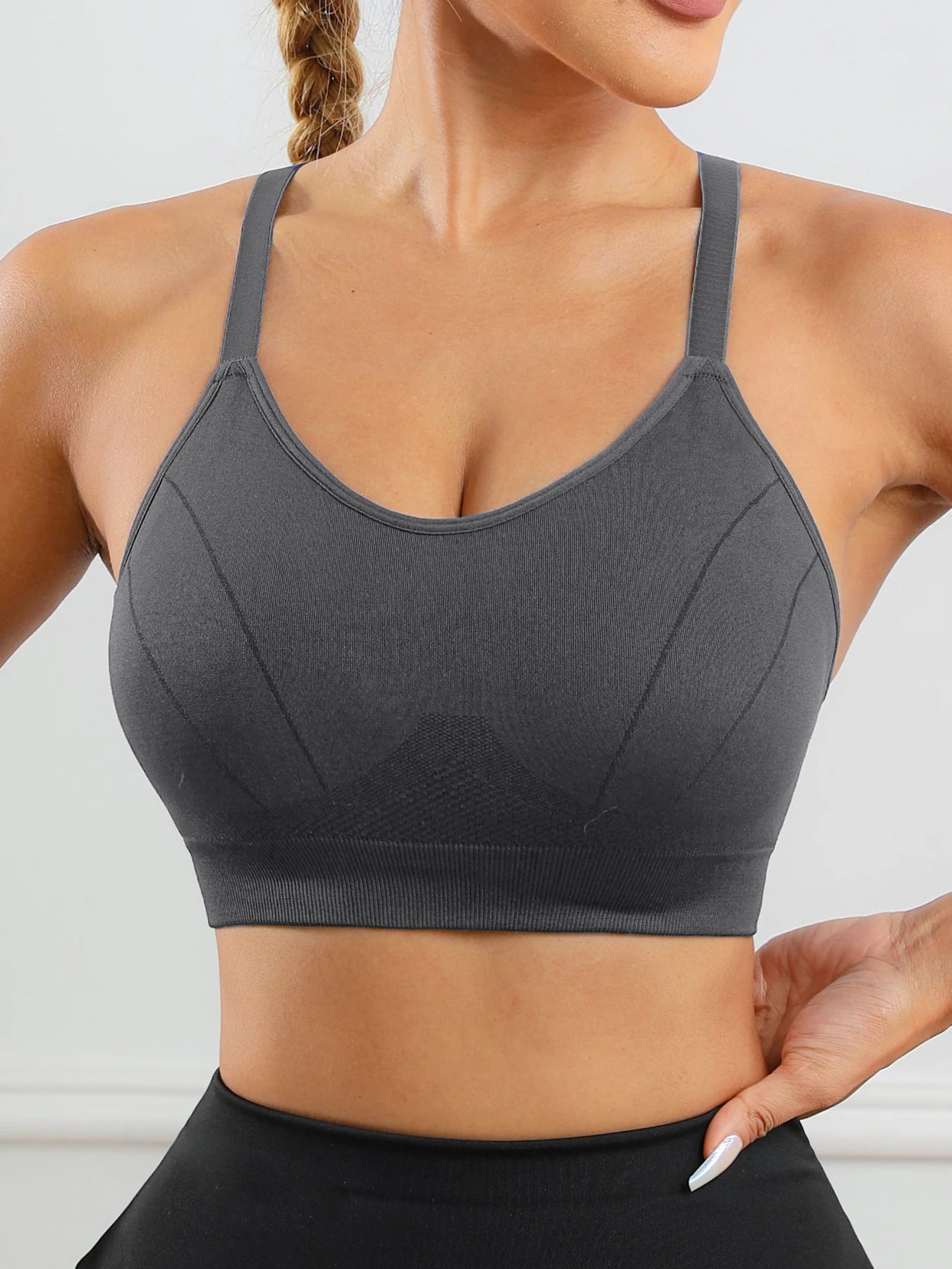 Push up fitness bra with secure and comfortable fit