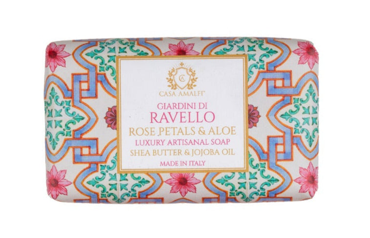 Casa Amalfi rose petal aloe soap bar