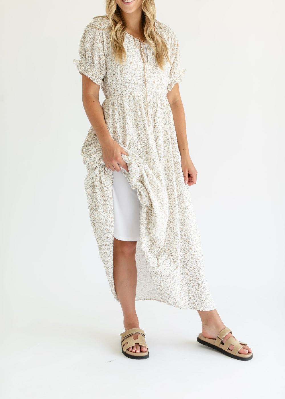 White full slip undergarment for women, designed for modesty and comfort