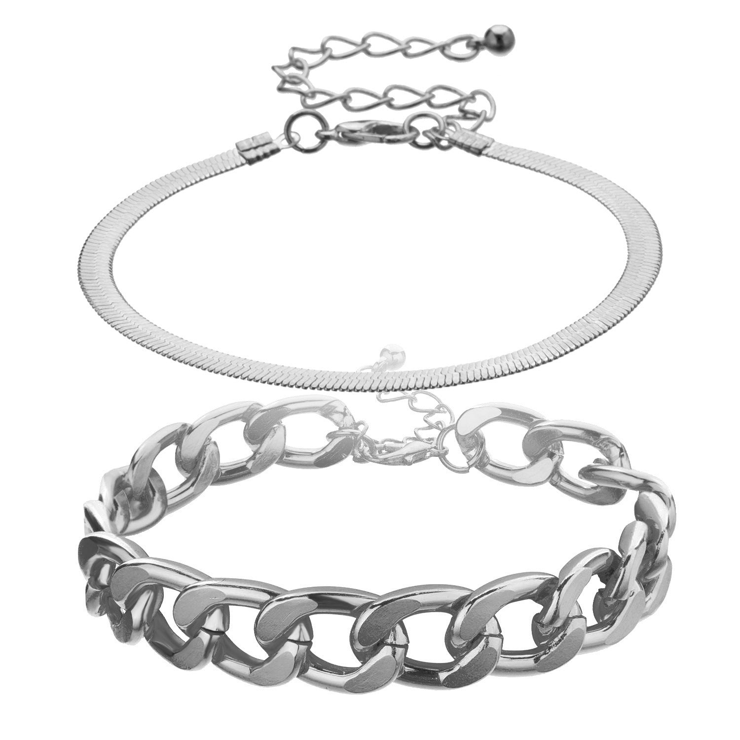 Two schain ilver bracelets