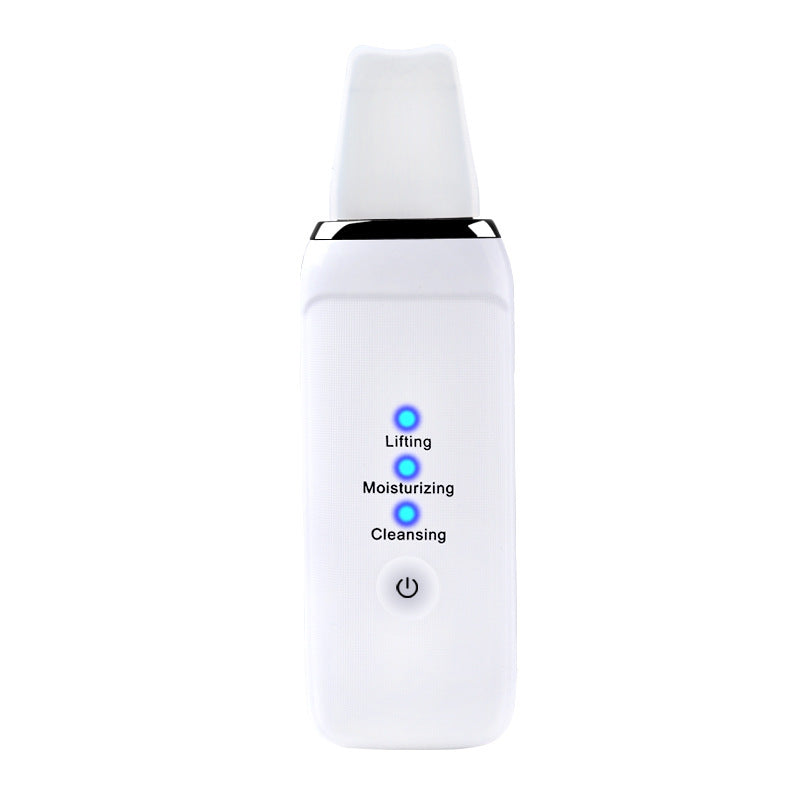 Ultrasonic face scrubber in white C1 and C2