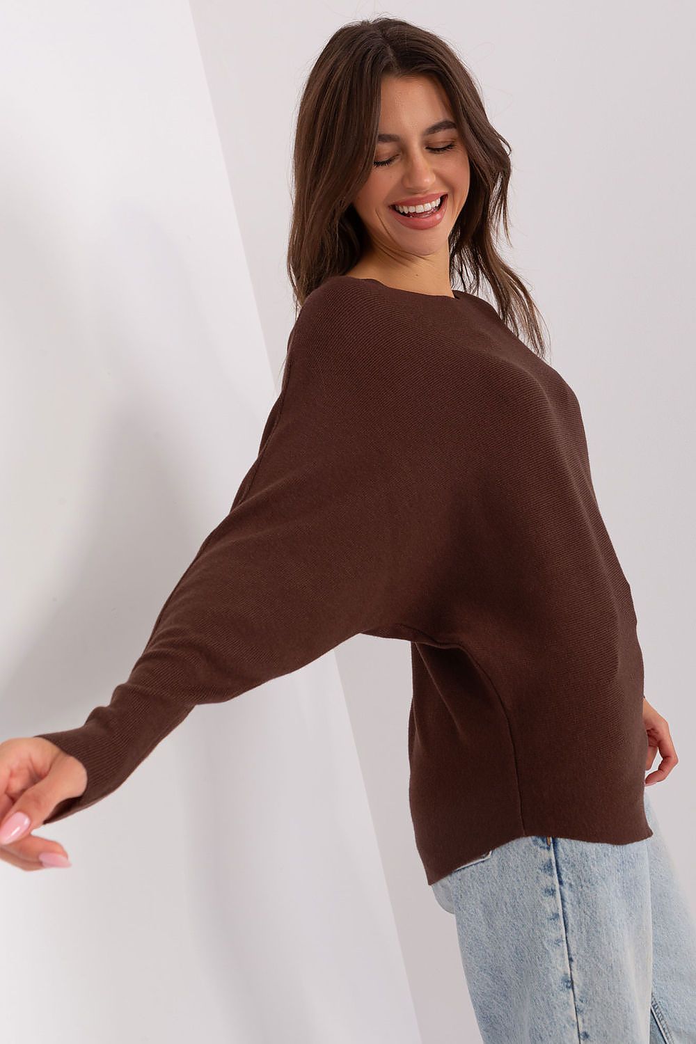 Warm Brown Pullover Texture Detail