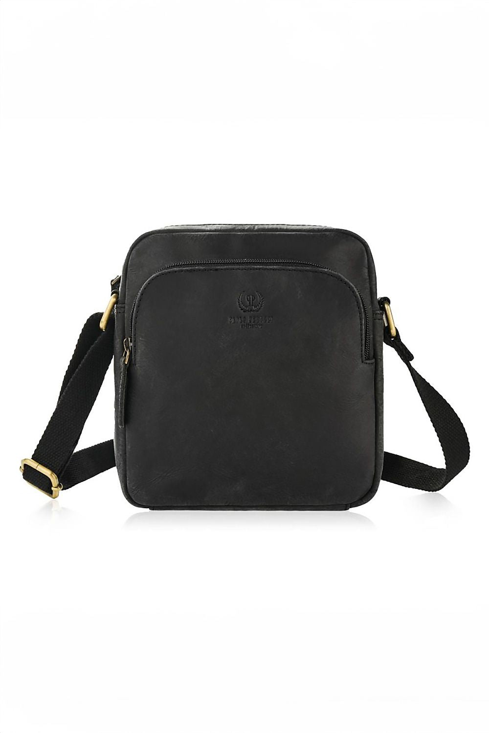 Black italian crossbody leather bag Galanter