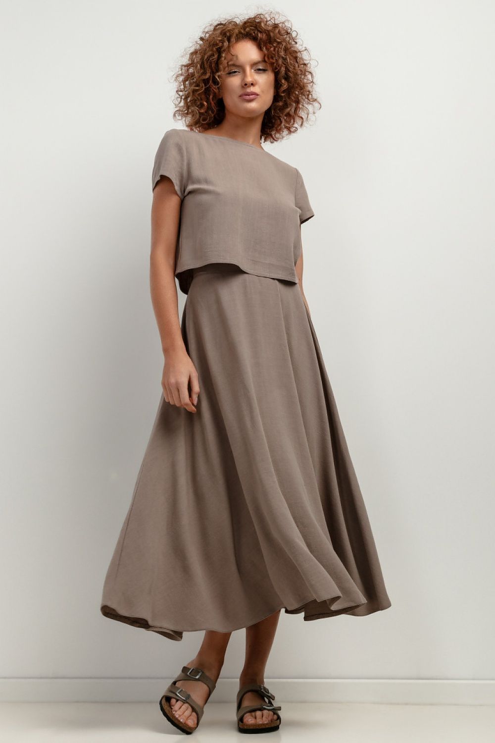 versatile brown linen shirt women’s warm‑weather top