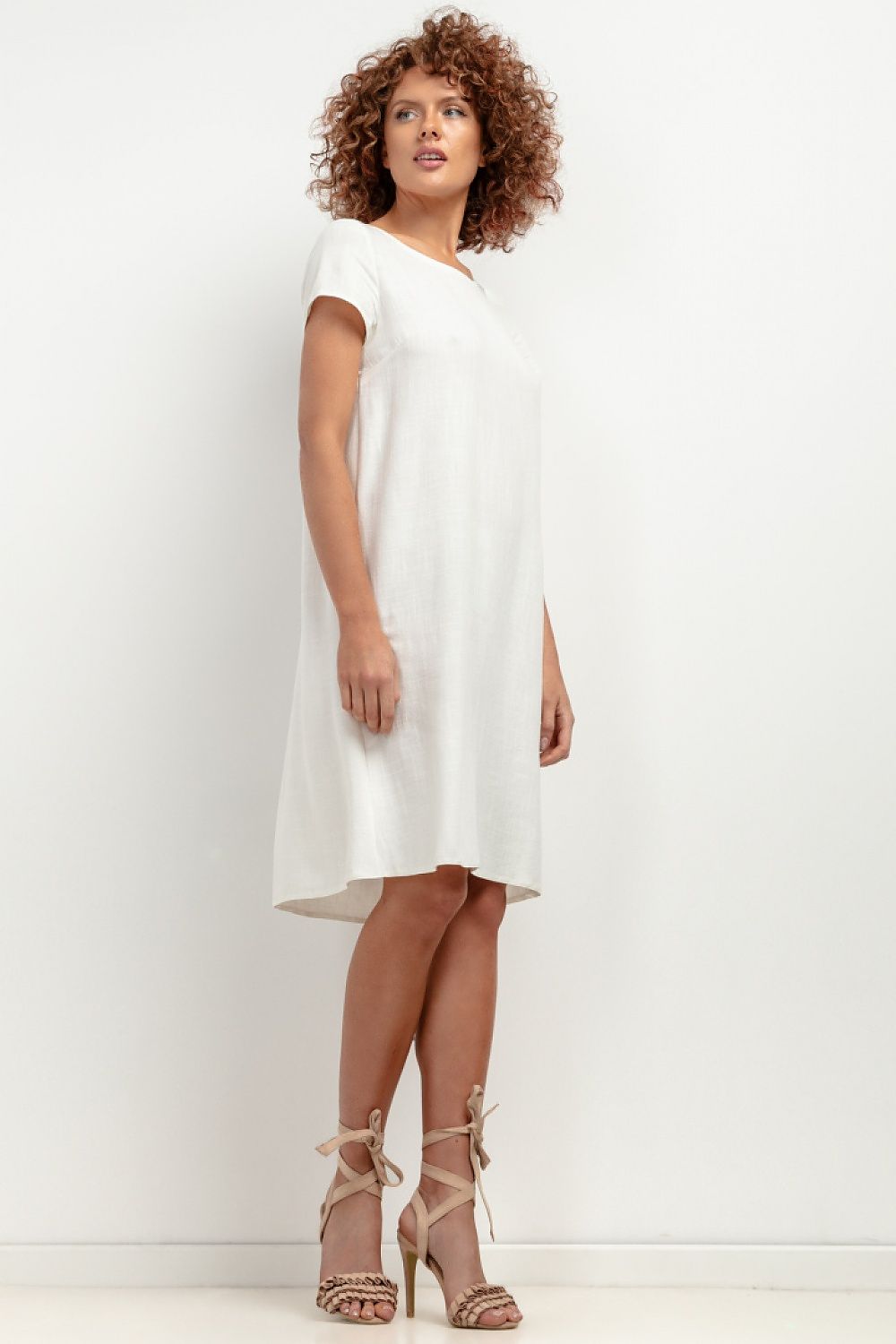 essita white European linen dress, effortless casual style