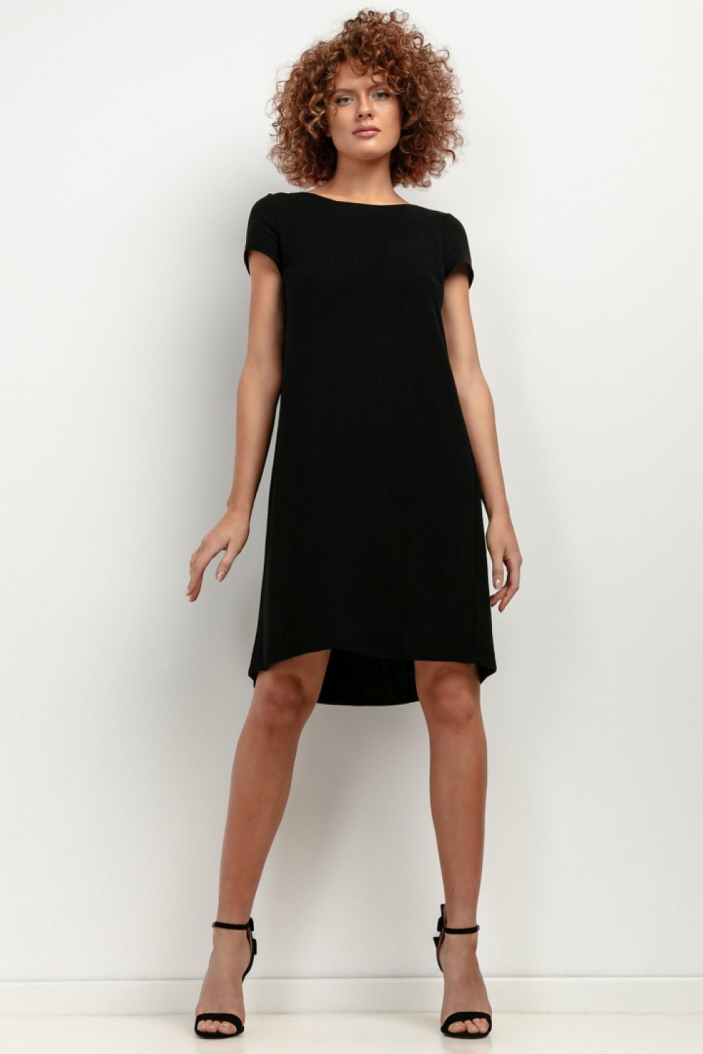 Tessita black midi linen dress, versatile day‑to‑night