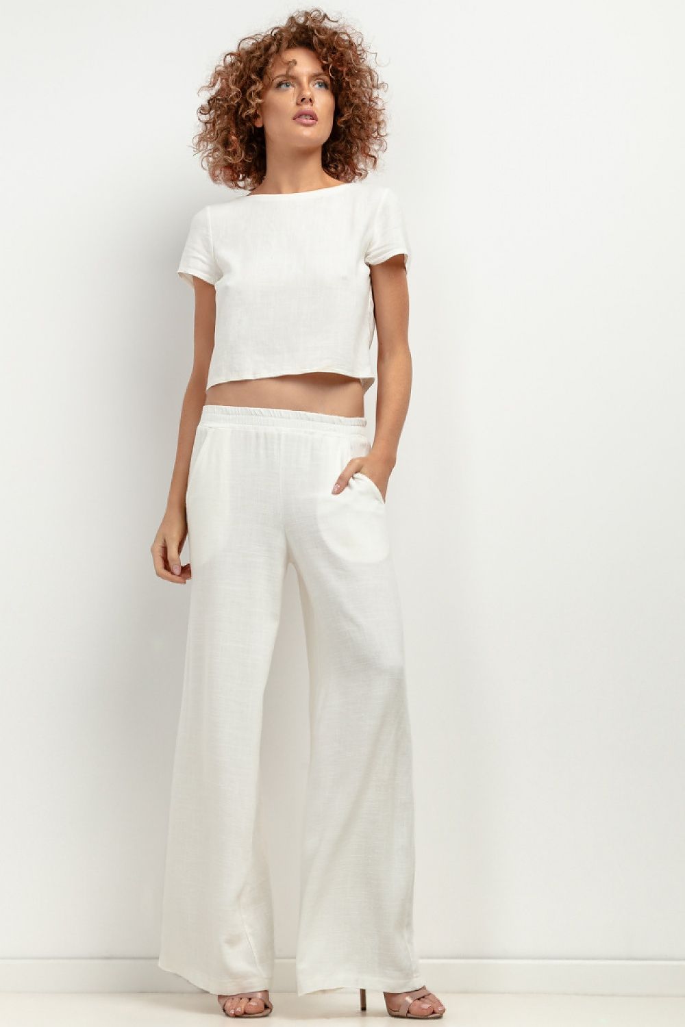White european lightweight linen pants for women,