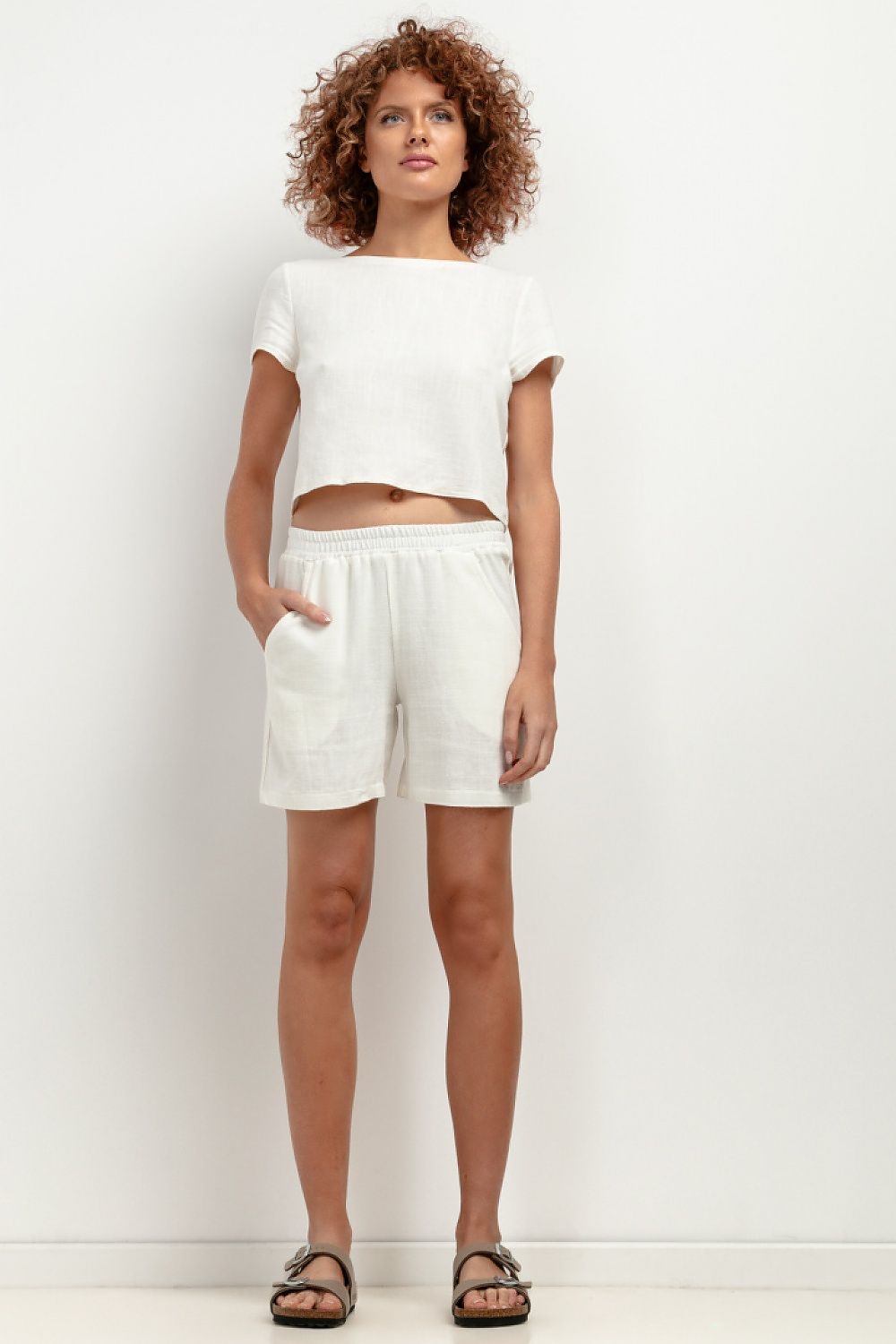 affordable lightweight viscose‑linen blend summer shorts
