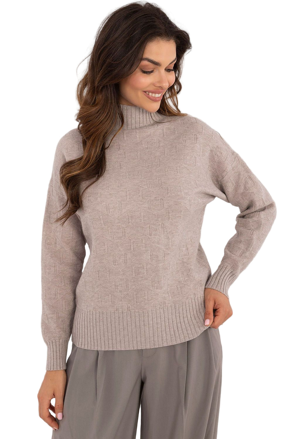 Half turtleneck sweater - comfortable and elegant outfit for winter