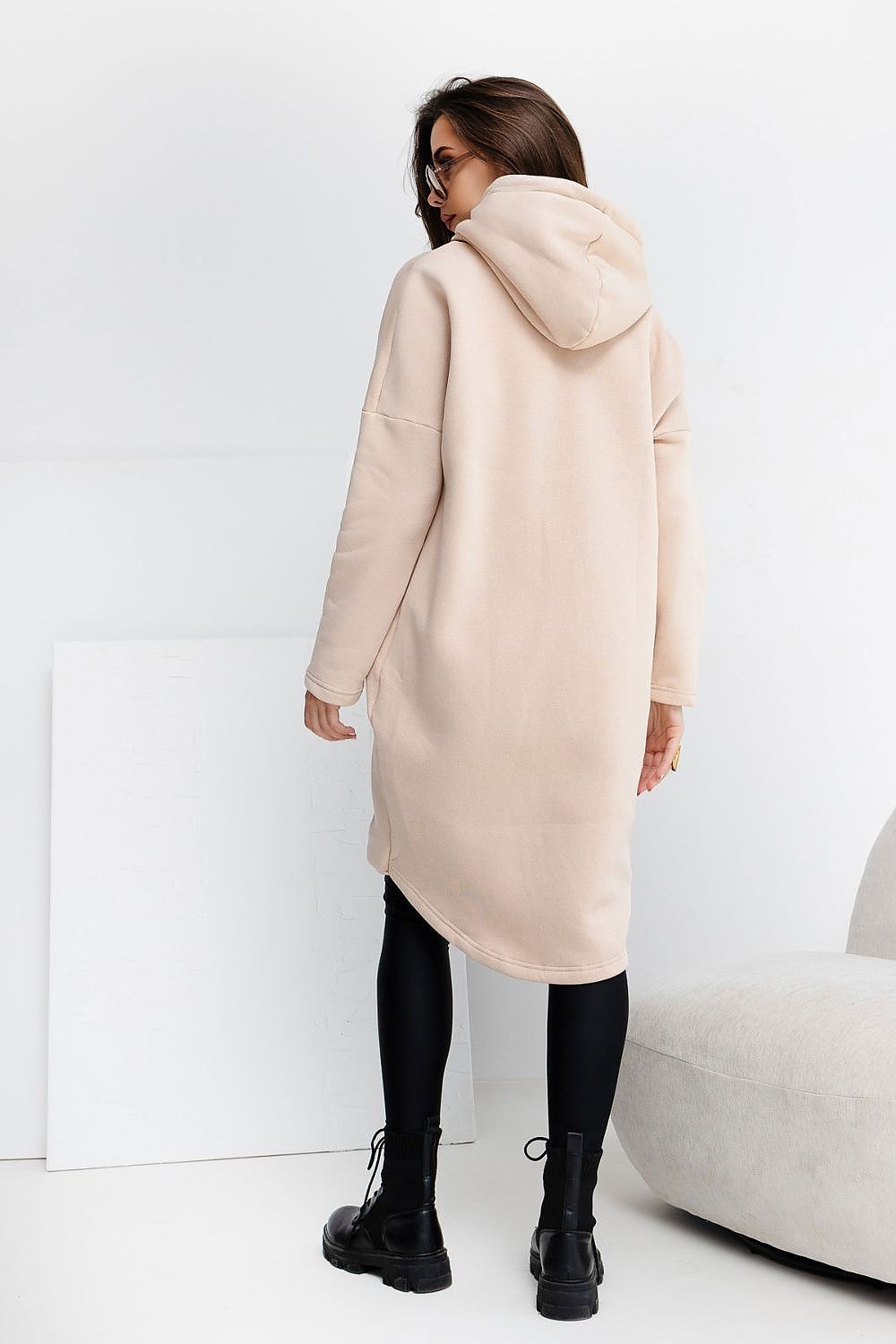 Rue Paris Longline Hooded Sweatshirt – view 6