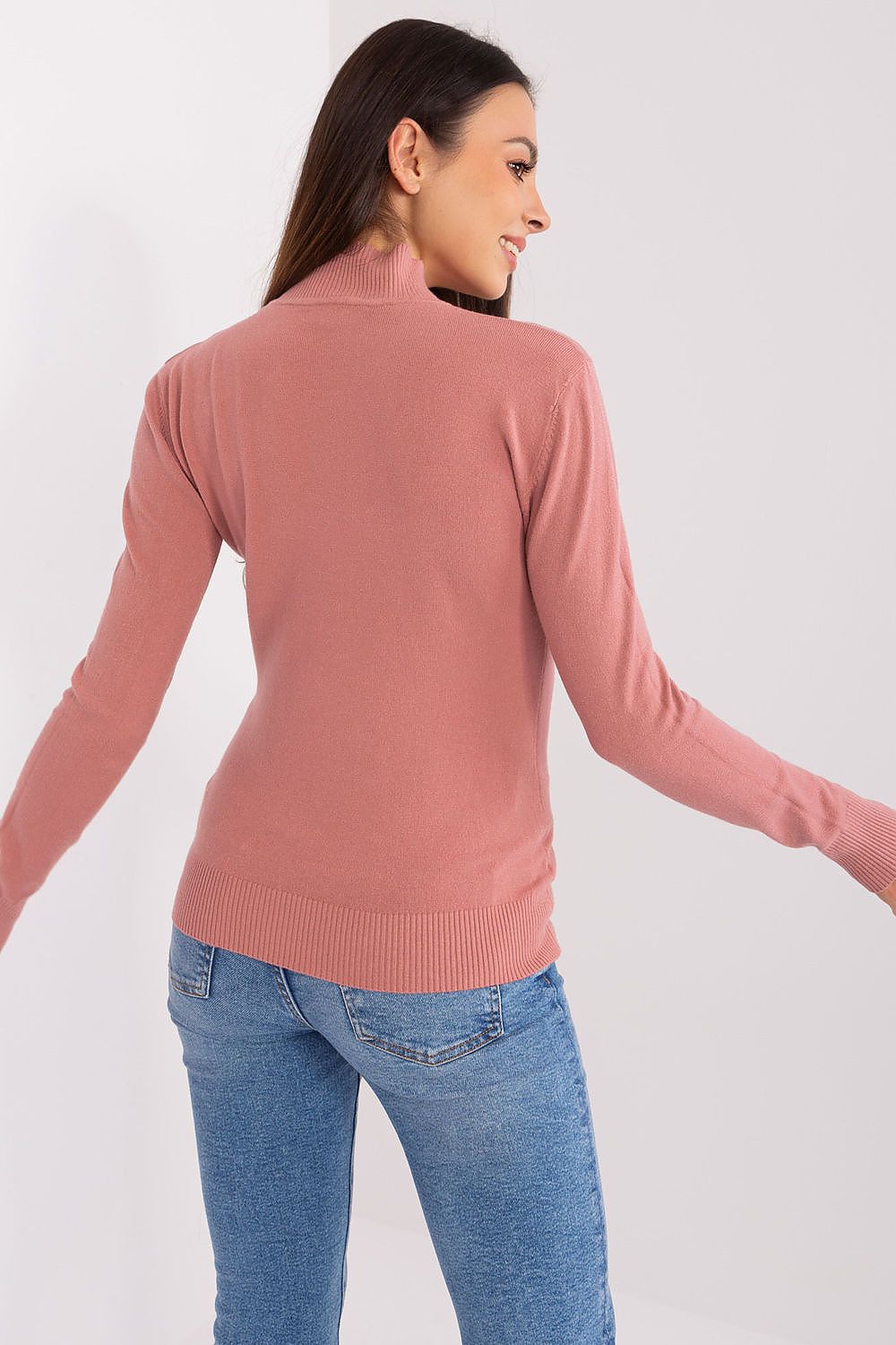 very soft pink top with long sleeves