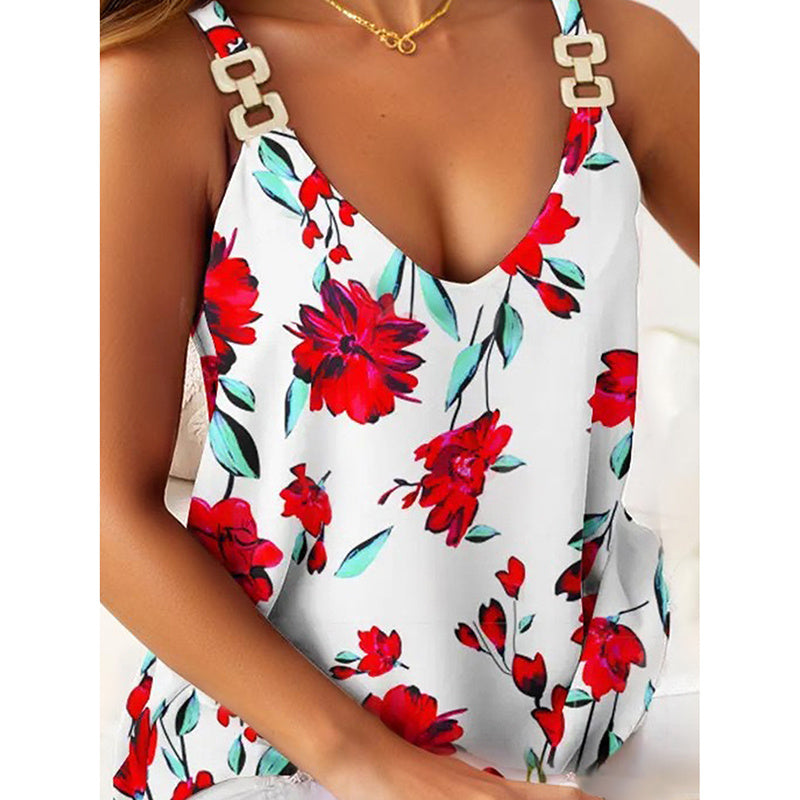 Floral sleeveless top