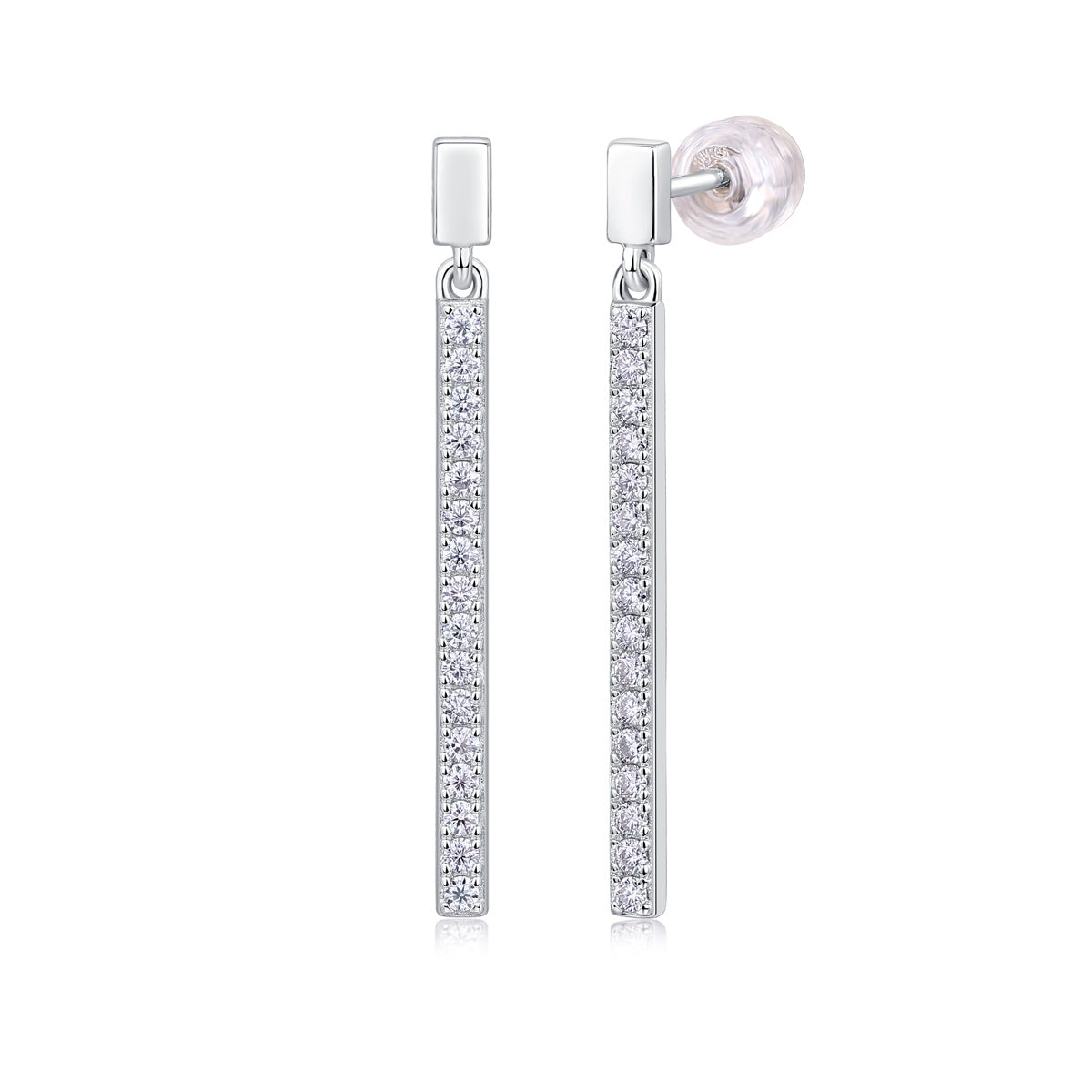 Luxury Fashion Diamond Studs in Sterling Silver
