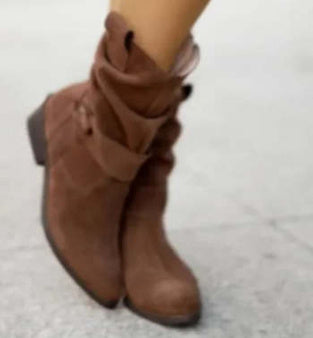 Brown knee-high boots