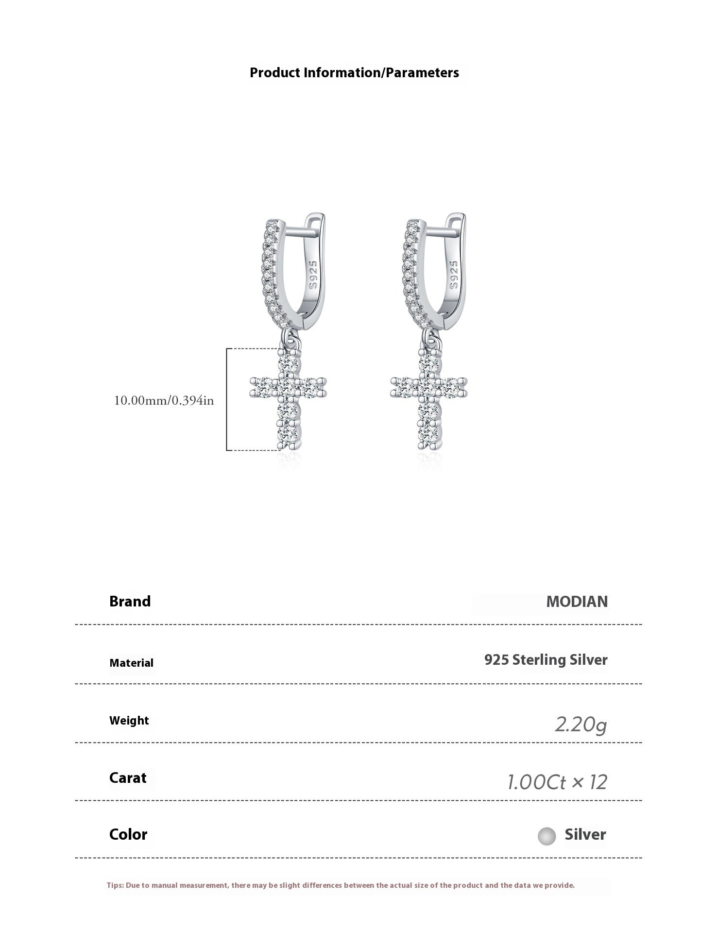 Sterling silver moissanite earrings