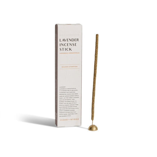 Lavender incense stick with packaging on a white background Lavender incense stick with packaging on a white background