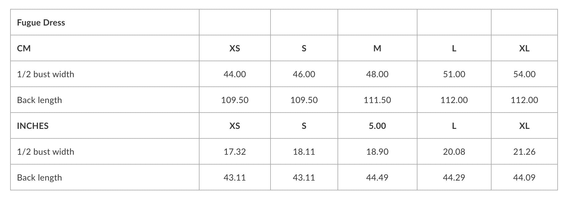 Fugue Linen Dress – Ethical A-Line Summer Dress with Pockets size chart