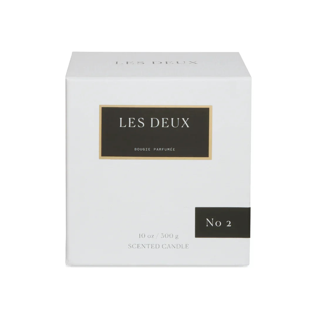White box of 'Les Deux' scented candle No 2