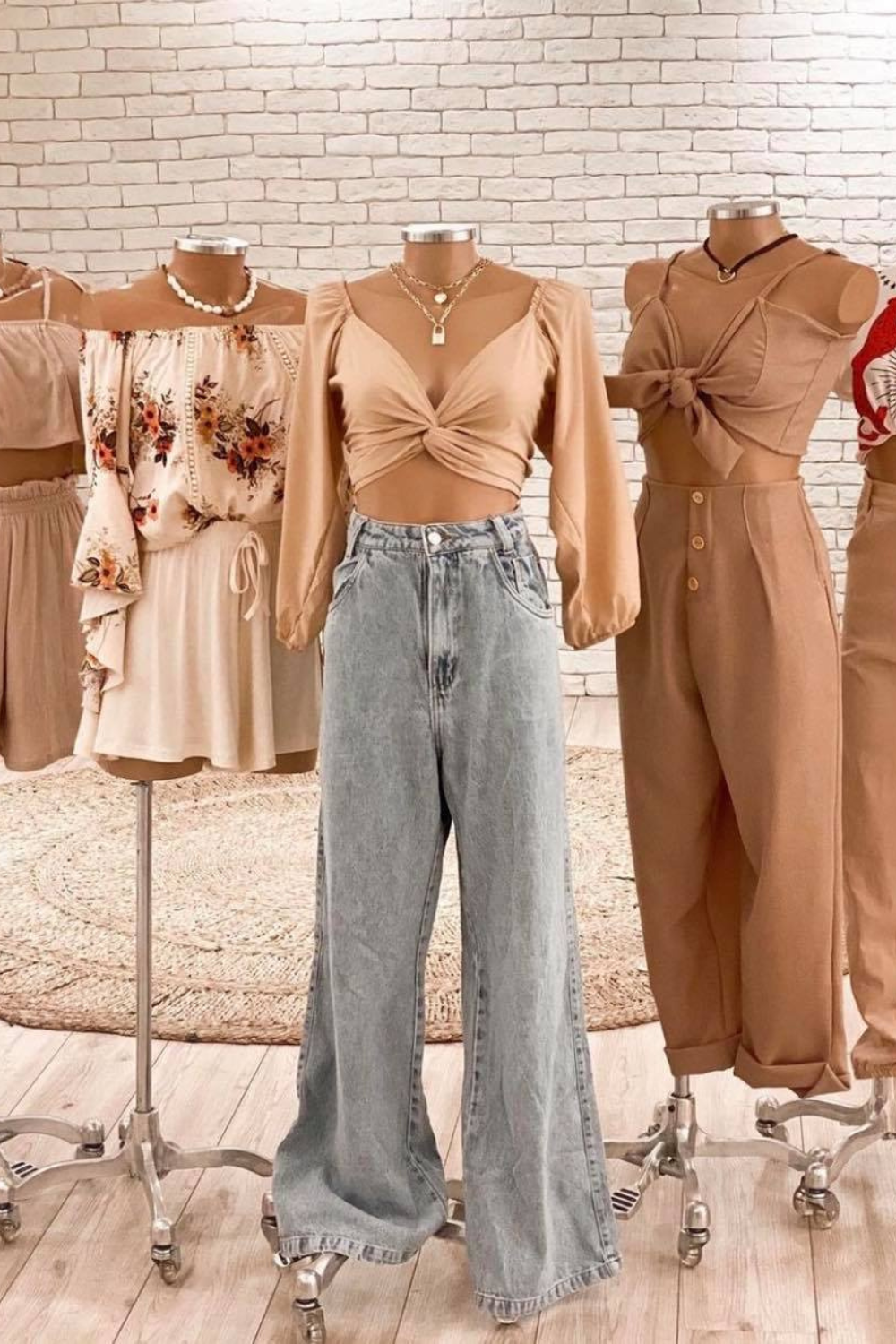Variety of elegant clothing pieces from multiple European brands available at Uplift Luxe"