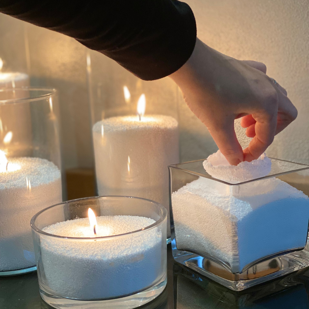 "Candledust powdered scented candle in a ceramic mug - available at Uplift Luxe