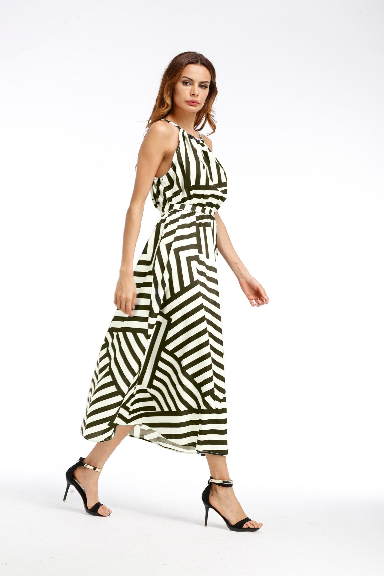 bold print maxi dress floaty silhouette sizes S to 2XL