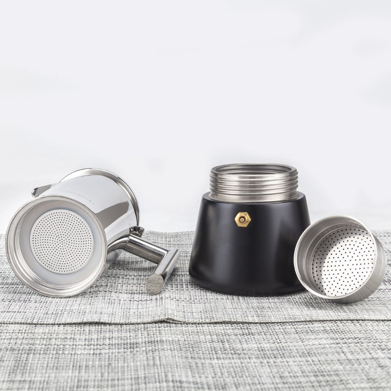 Stainless steel 4-cup Mocha pot coffee machine
