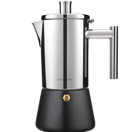 Teflon Mocha Pot Italian Stainless Steel Coffee Maker home decor from Uplift Luxe