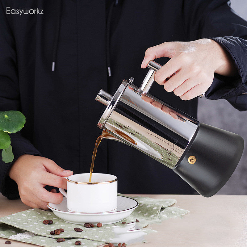 6-cup Italian espresso maker with Teflon coating