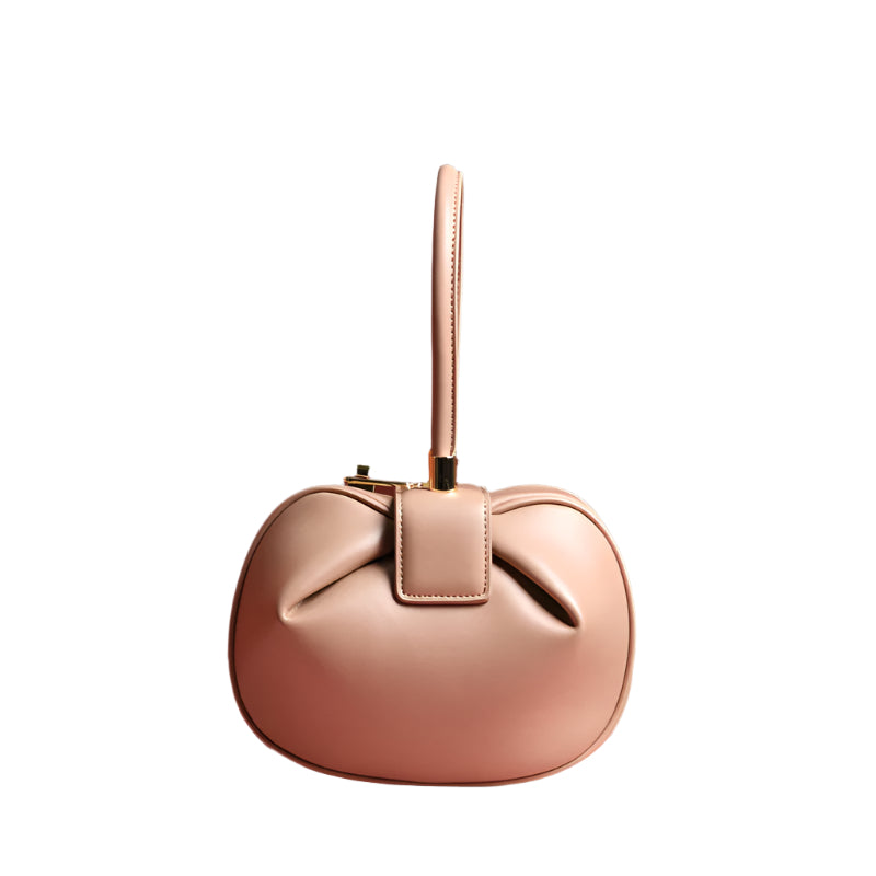 Beige handbag with a handle 