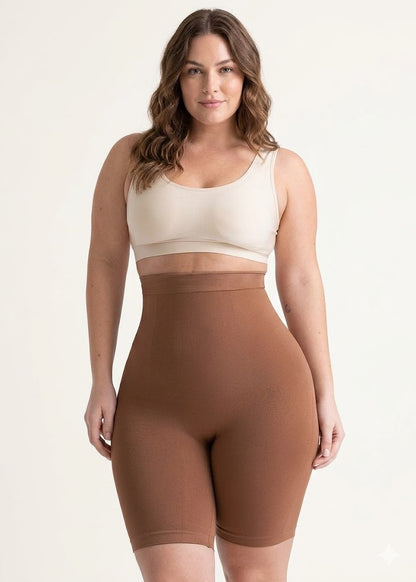 High waist shapewear tummy control shorts women black chocolate sand

