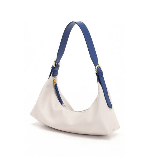 French Retro Cowhide Underarm Bag with Stitching from Uplift Luxe