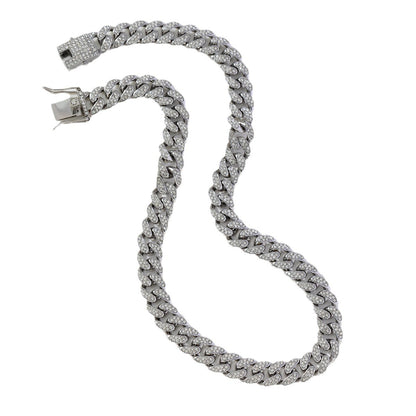 Silver chain cuban bracelet  for man
